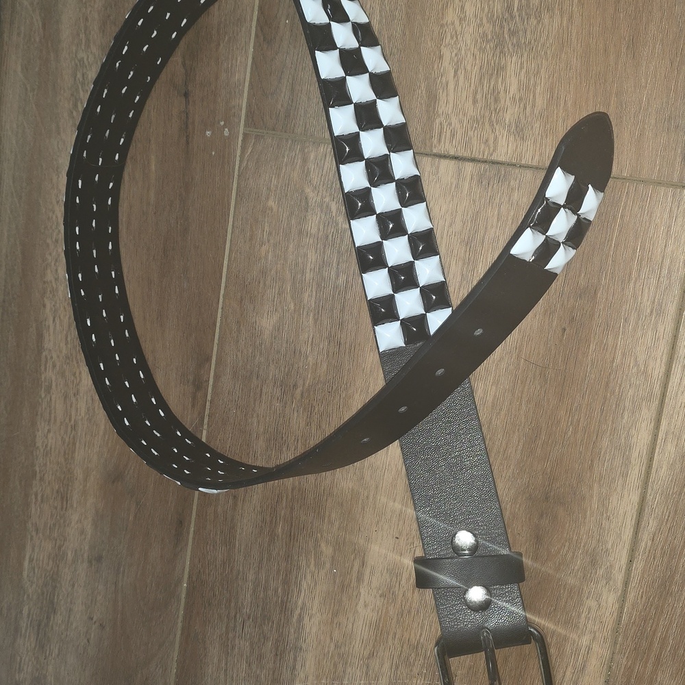 Black and White Checkered Belt